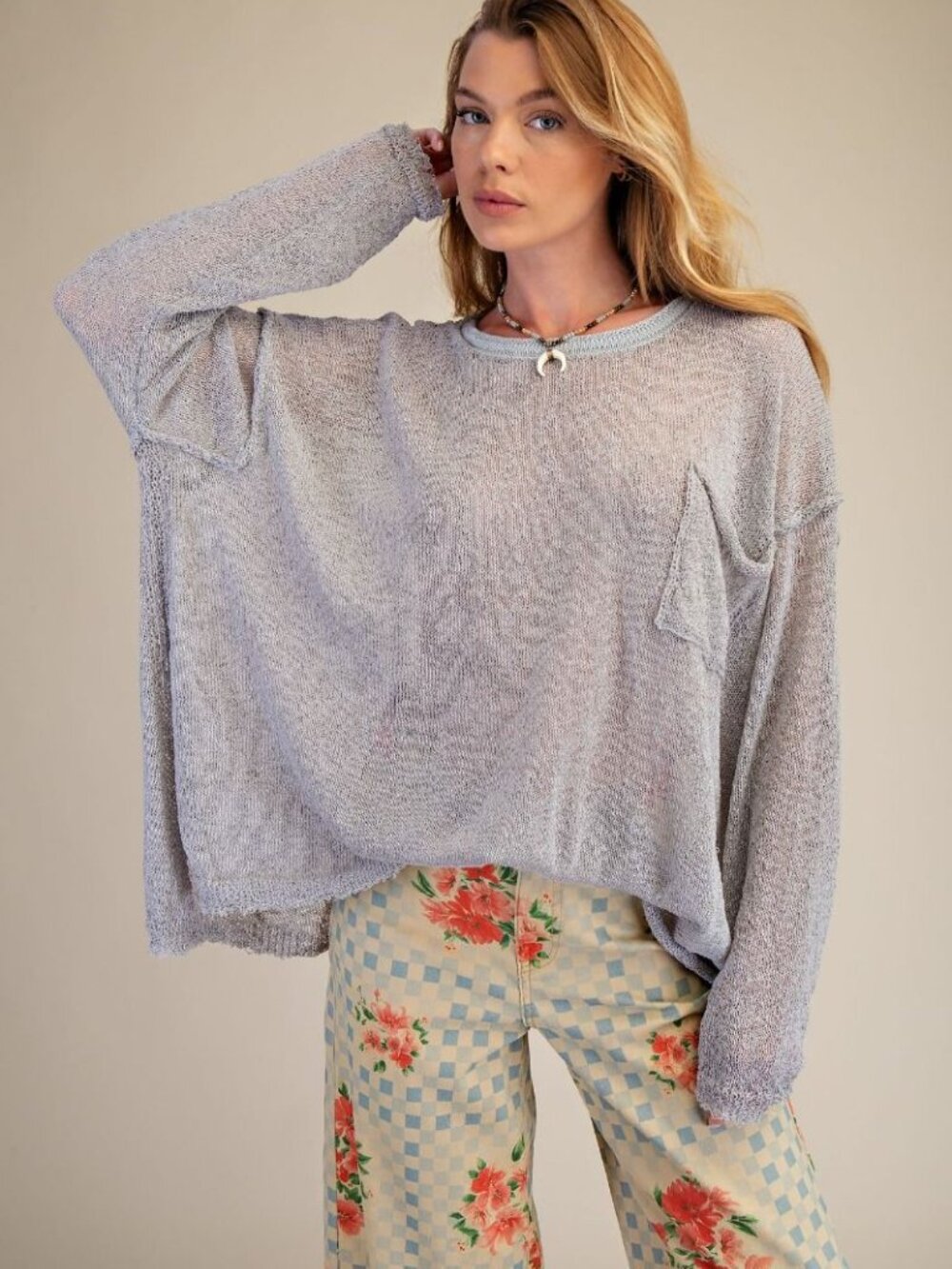 Easel Lightweight Boxy Sweater